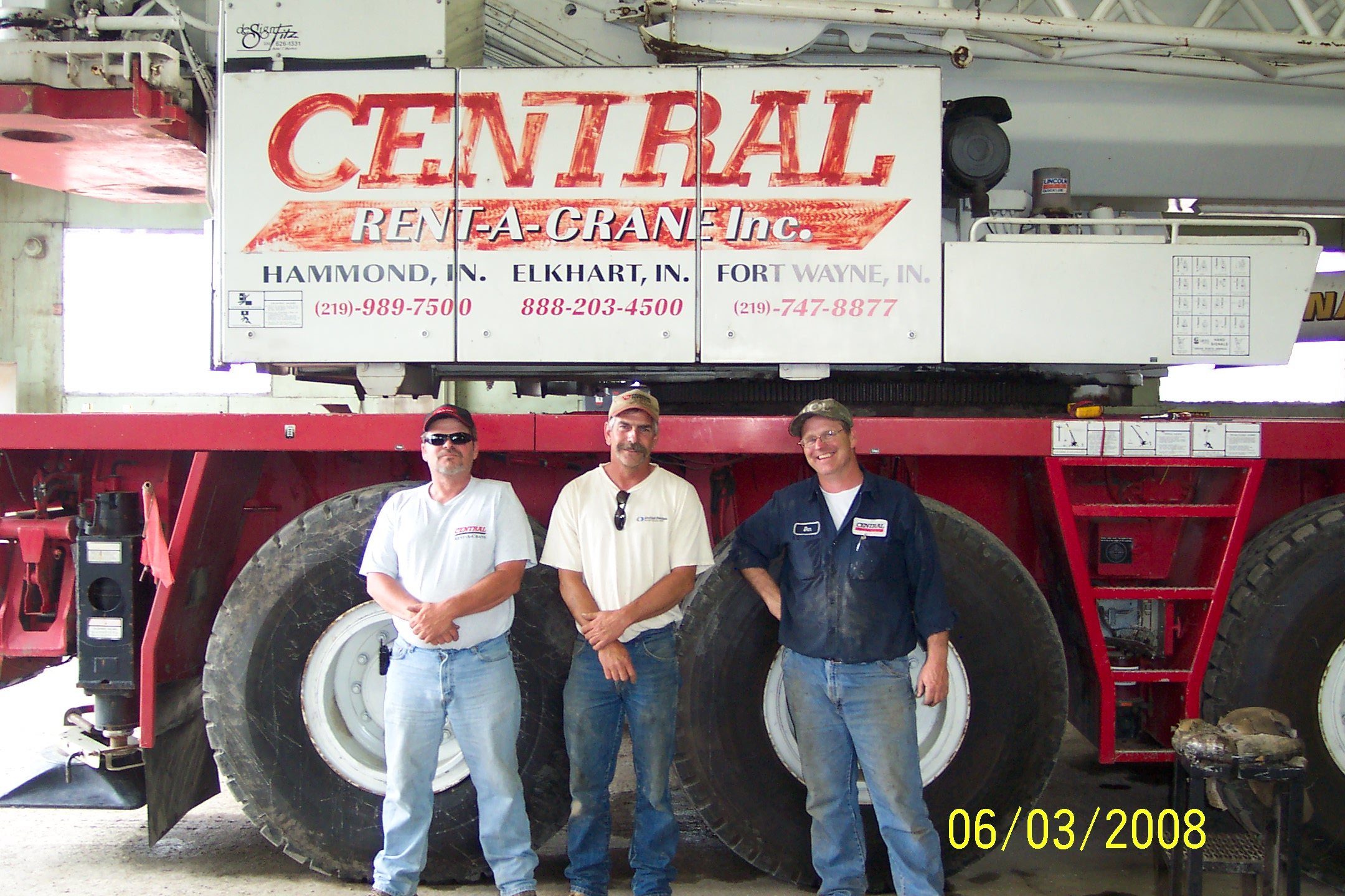 Bill Wyrick Bruce Niemietz and Dan Fox with Central Rent a Crane